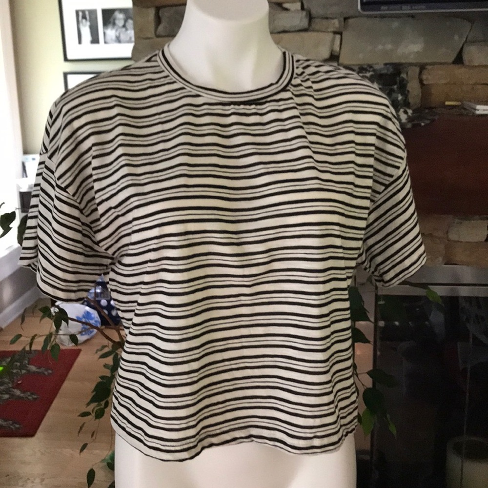 Striped crop top NWOT